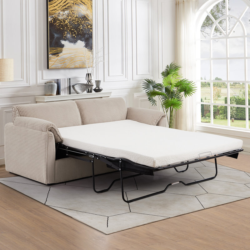 Latitude Run 79.13 inch Sofa Couch Queen Size Sleeper Sofa Bed Comfy Pull Out Futon Couch Bed Modern Recliner Sofa Multi functional For Living Room Wayfair
